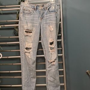 Aeropostale Boyfriend Style Destroyed Jeans